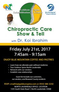 Coffee Morning at Goldson Spine @ Goldson Chiropractic & Rehab Center | North Lauderdale | Florida | United States