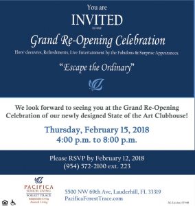 Grand Re-Opening @ Pacifica Forest Trace Senior Living | Lauderhill | Florida | United States